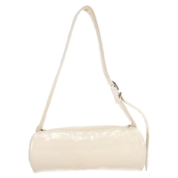 Jil Sander Cannolo Flap Shoulder Bag in White Leather - Picture 2 of 8